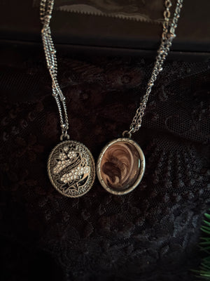 Victorian Mourning Hairwork necklace