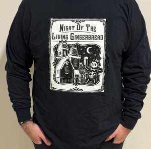 Night of the living gingerbread large long sleeve