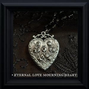 Eternal Love Mourning Heart Necklace