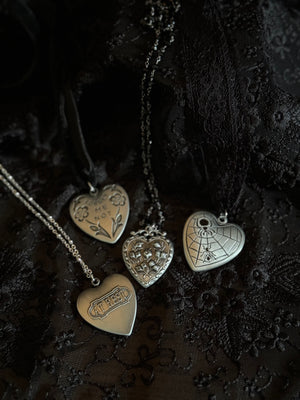 At Rest Mourning Heart Necklace