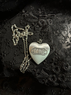 At Rest Mourning Heart Necklace