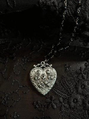 Eternal Love Mourning Heart Necklace