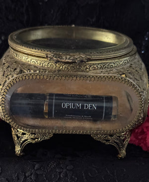 Opium Den perfume oil (frankincense, orange blossom, cream)