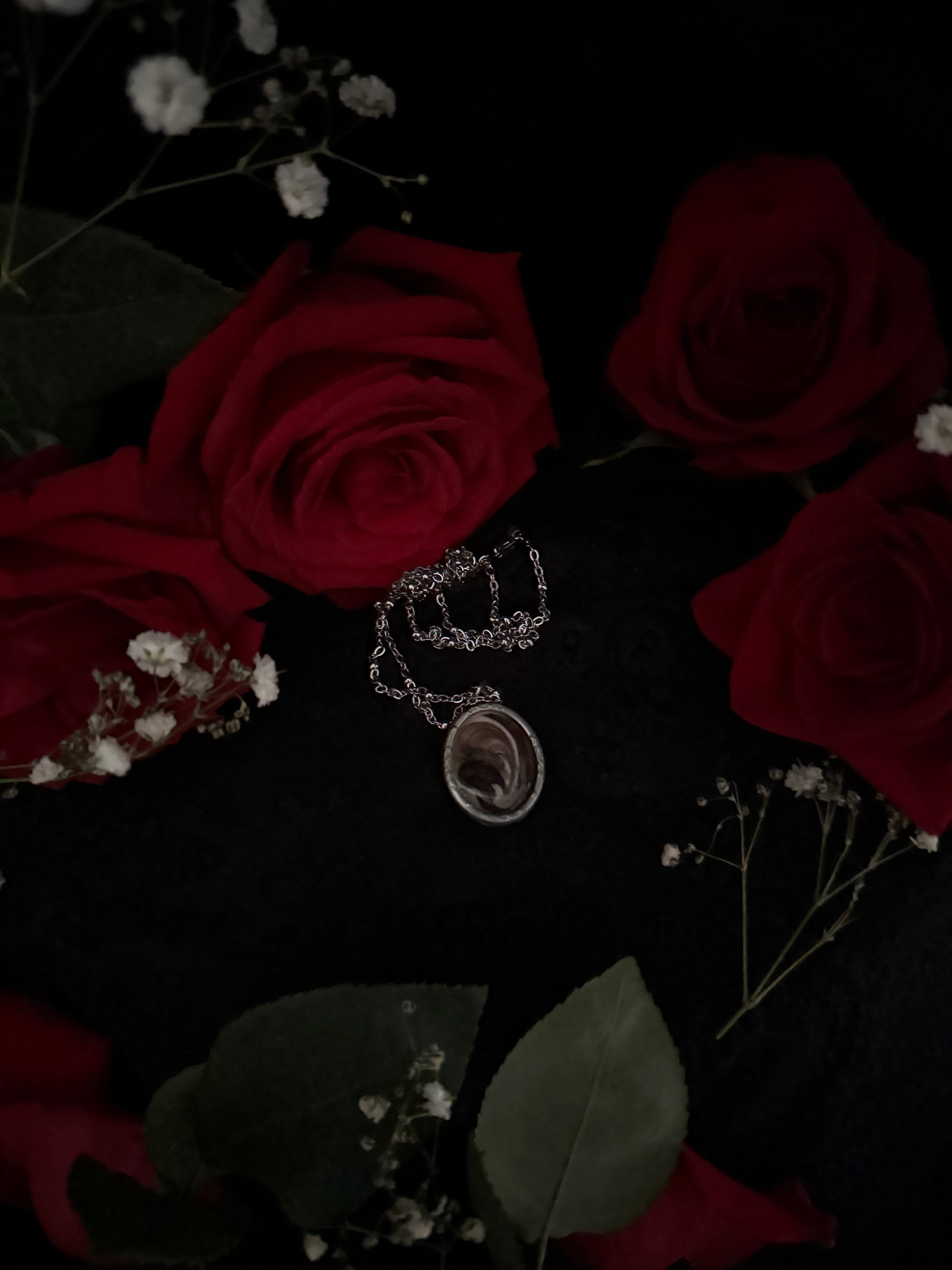 Victorian Mourning Hairwork necklace