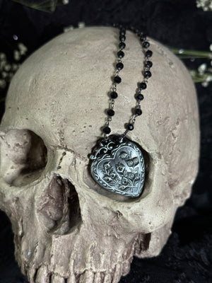 Eternal Love Mourning Heart Necklace