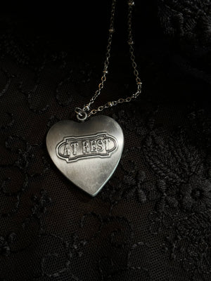 At Rest Mourning Heart Necklace