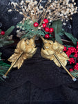 Victorian floral pair- curtain tie back