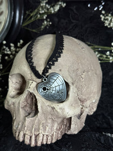 Forbidden Love Mourning Heart Necklace