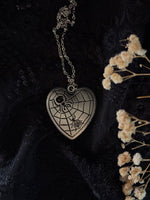 Forbidden Love Mourning Heart Necklace