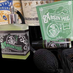 Absinthe -  Anise, sugar, juniper, spices, citruses, wormwood, black current, herbs
