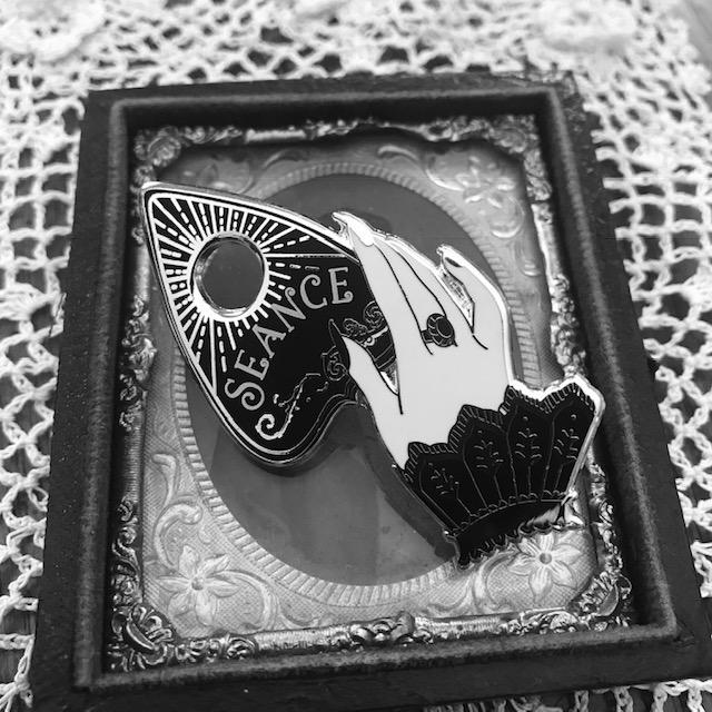 Seance Enamel Pin- Hand and Planchette