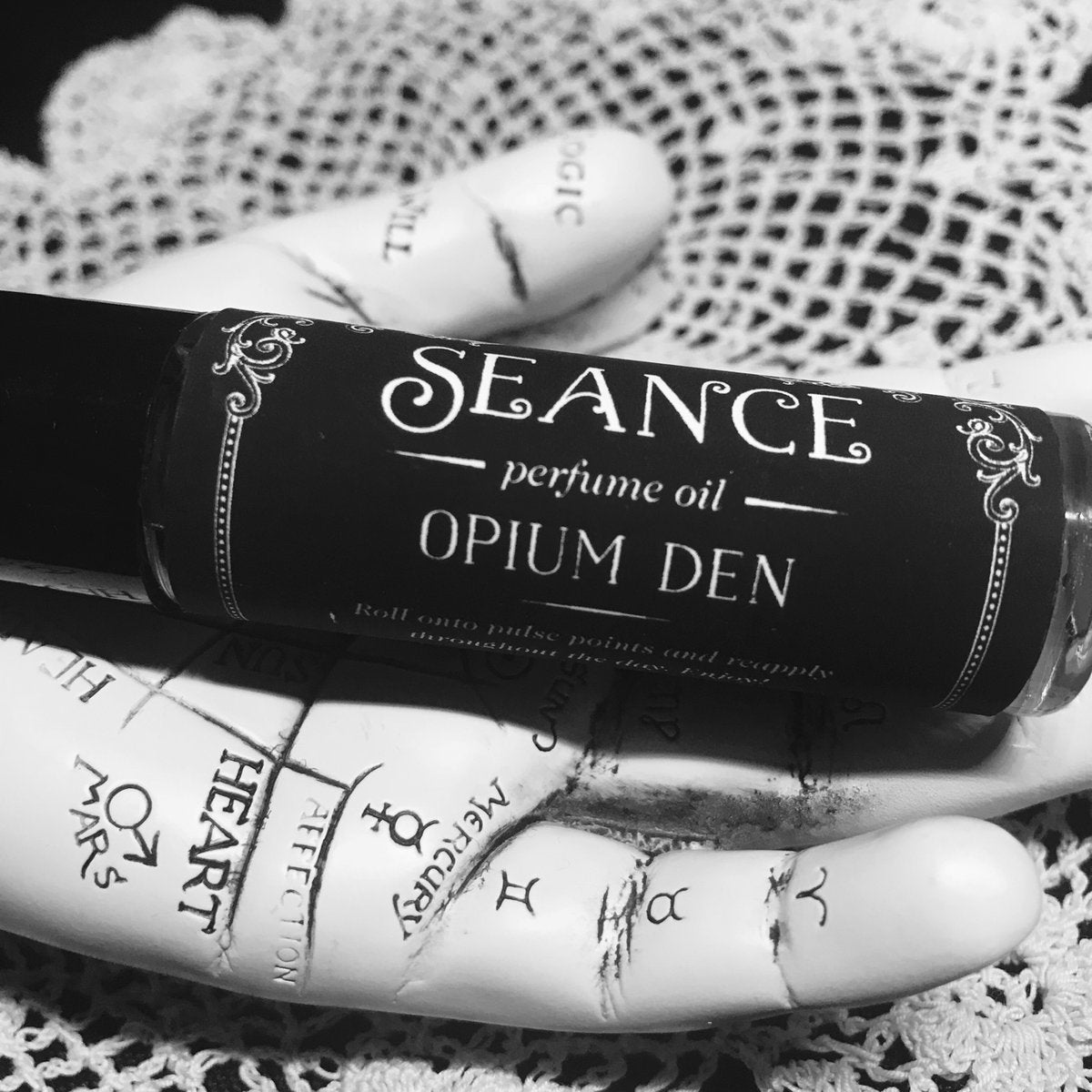 Opium Den (Frankincense and Myrrh, cream, orange blossom, cedarwood, patchouli)